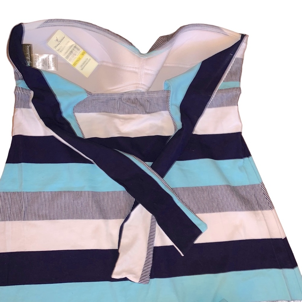 Tommy Bahama Bold Stripe Coverup Dress w/Tie Backs & Slits Size Medium/Tall - Picture 8 of 8
